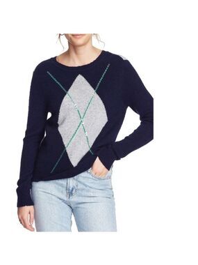 Court & Rowe Cozy Boucle Sequin Argyle Sweater